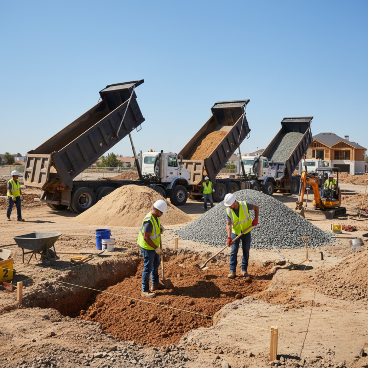 Transport de matériaux de construction Normandin